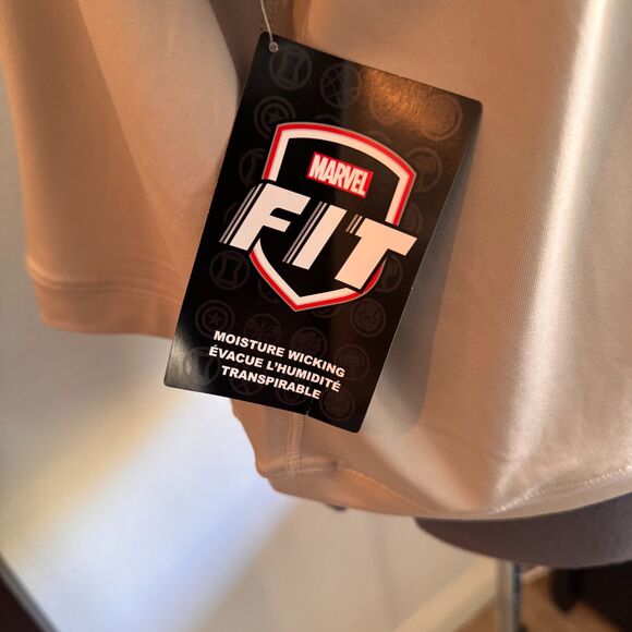 Marvel Avengers Beige 2X Crop Fitness top NWT Gift - Picture 4 of 8